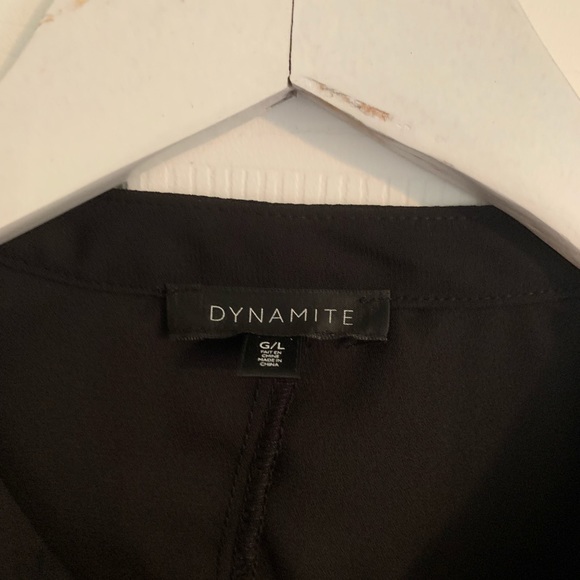 Dynamite button up black blouse - Picture 2 of 3